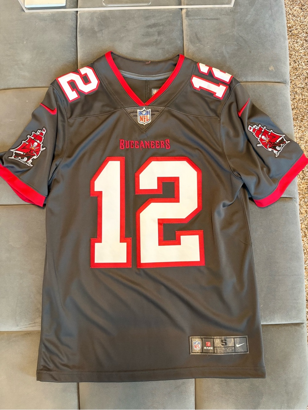 Women’s Tom Brady Tampa Bay Buccaneers #12 NFL Jersey Pewter